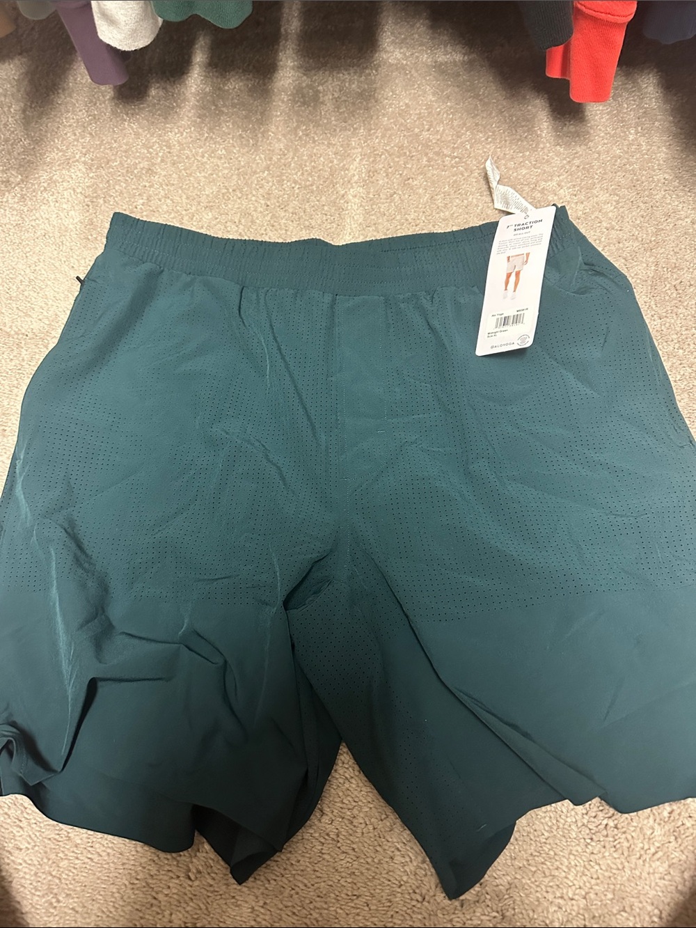 ALO Yoga Men's Teal Performance Athletic Shorts